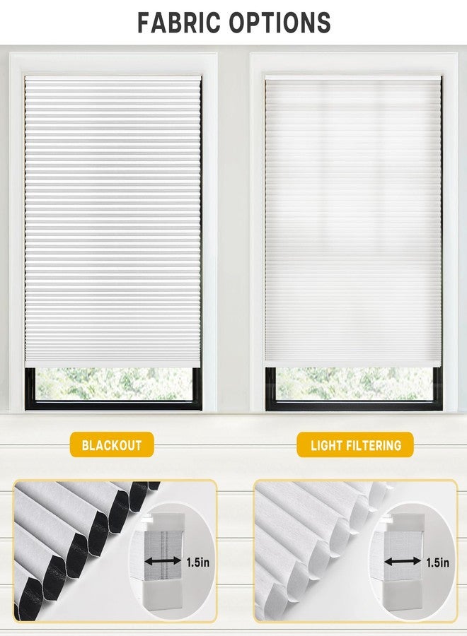LazBlinds Cordless Cellular Blinds, No Drill Light Filtering Honeycomb Shades for Indoor Windows, Insulated UV Protection Cellular Shades, Easy Inside Mount, 36" W x 48" H, White - Image 4